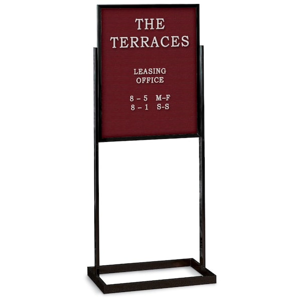 Sliding Door Indoor Enclosed Corkboard, 4
